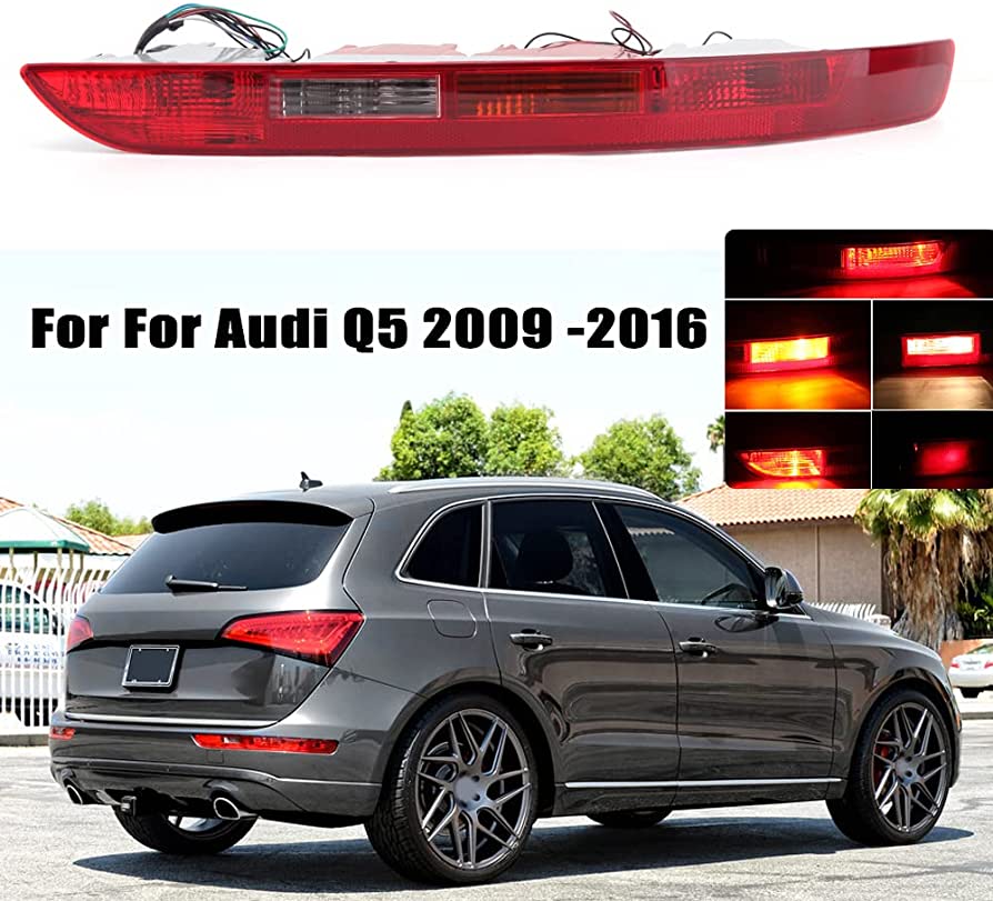 Clidr Rear Bumper Tail Light Lamp for Audi Q5 2009 -2016 Rear Bumper  Reflector Lower Rear Light Passenger Side (Right)