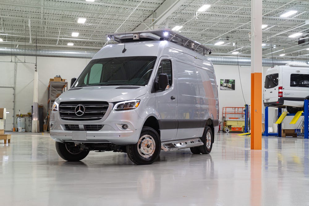 Camper Van Built in Mercedes-Benz Sprinter Comes With Kitchen, Two Showers