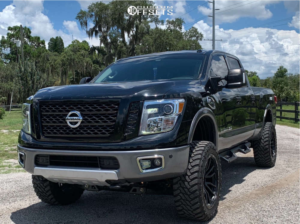 2017 Nissan Titan XD with 22x10 -13 Fuel Rebel and 35/12.5R22 Atturo Trail  Blade Mt and Suspension Lift 5" | Custom Offsets