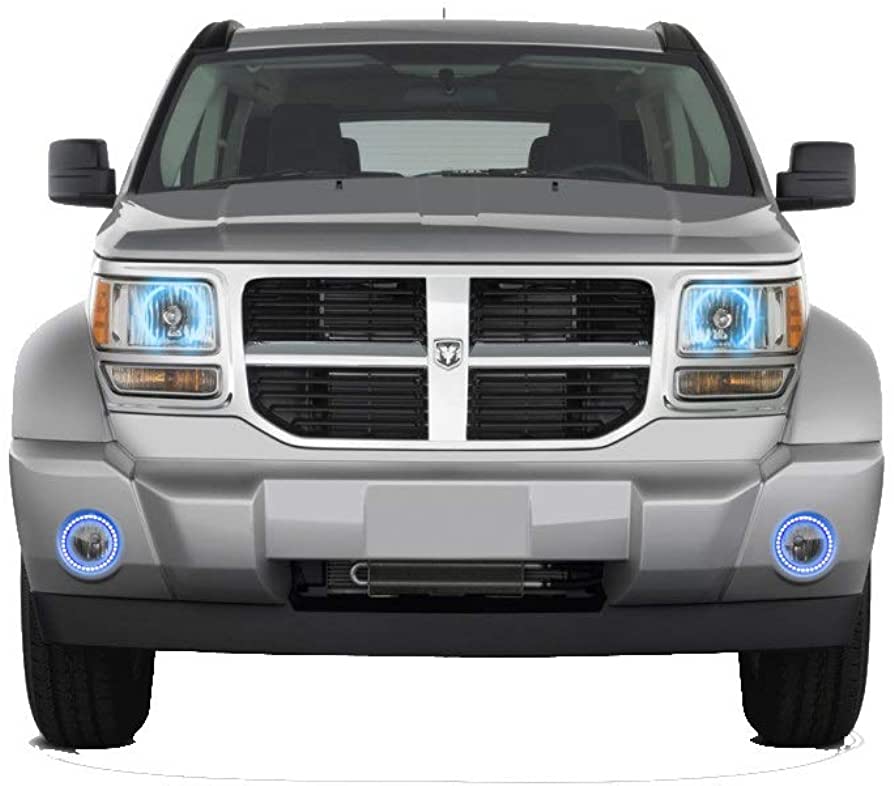 Amazon.com: Flashtech for Dodge Nitro 07-12 Blue Single Color LED Halo Ring  Headlight and Fog Light Kit : Automotive