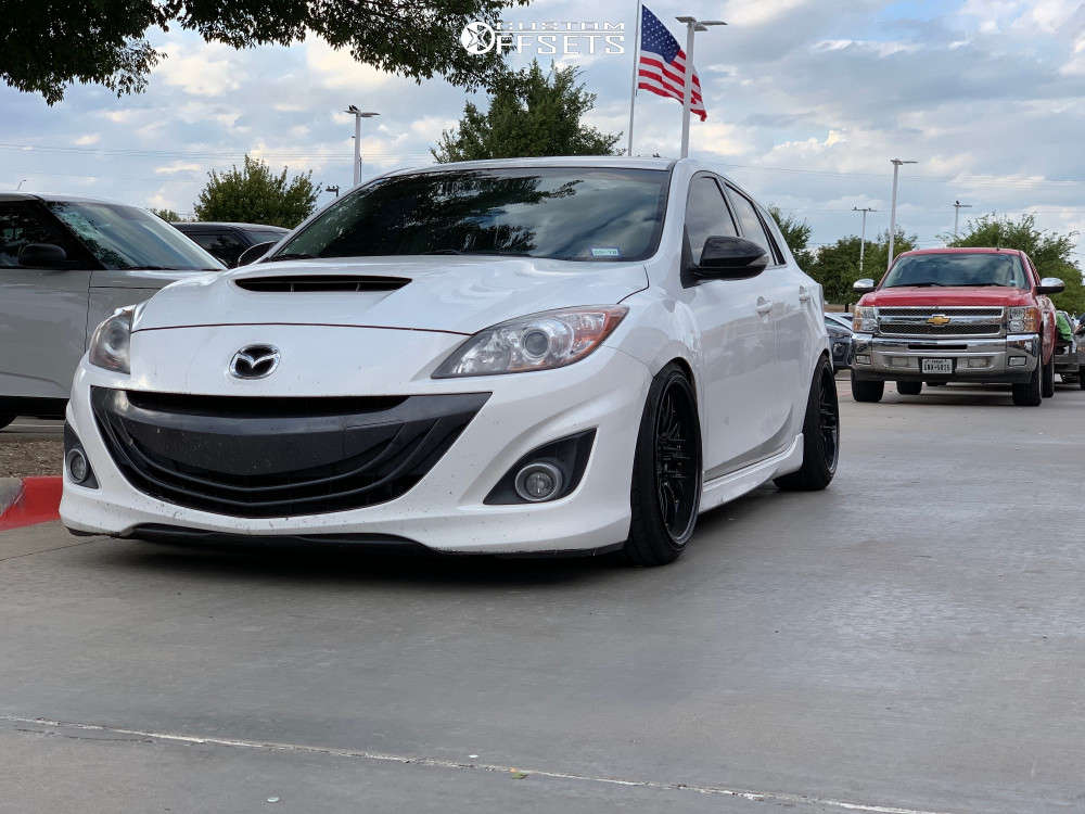 2013 Mazda 3 with 18x9.5 30 Aodhan DS07 and 225/40R18 Federal 595 Evo and  Coilovers | Custom Offsets