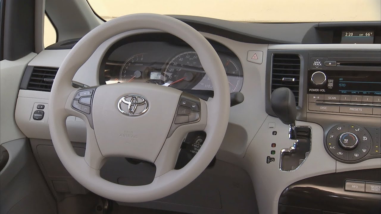 2013 Toyota Sienna LE - INTERIOR - YouTube