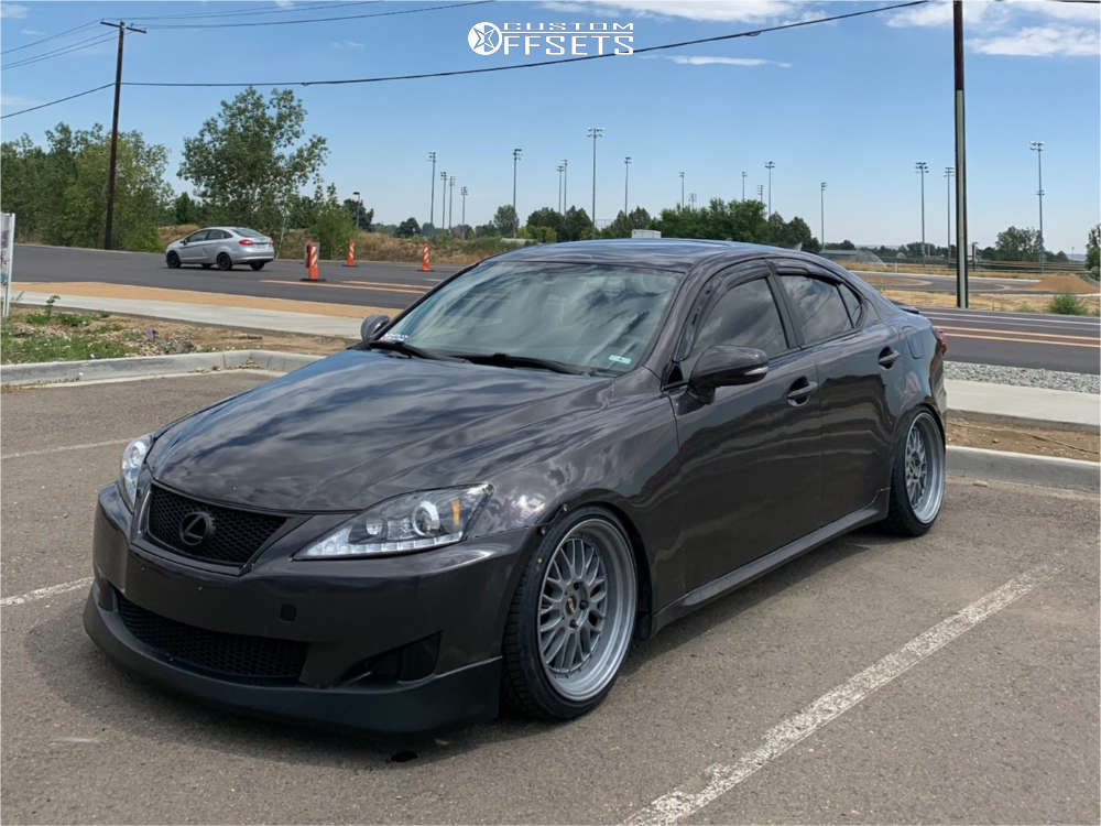 2009 Lexus IS250 with 18x9.5 35 ESR Sr05 and 225/40R18 Achilles Atr Sport 2  and Coilovers | Custom Offsets