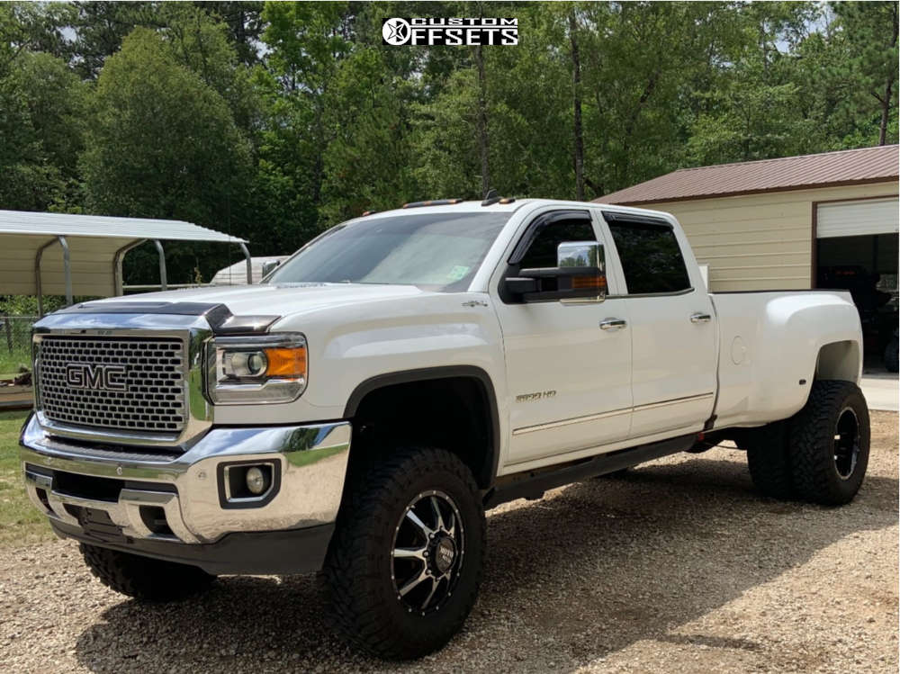 2016 GMC Sierra 3500 HD with 20x8.25 -198 Moto Metal Mo995 and 37/12.5R20  Toyo Tires Open Country M/T and Suspension Lift 5.5" | Custom Offsets