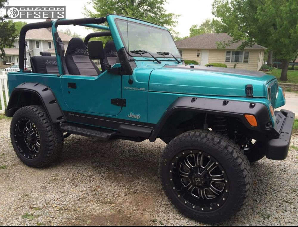 1997 Jeep Wrangler with 20x10 -12 RBP 99R and 265/60R20 Kanati Trail Hog  and Suspension Lift 4" | Custom Offsets