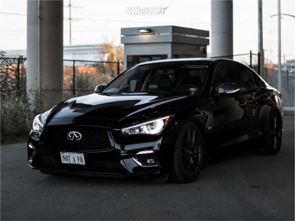 2019 INFINITI Q50 Luxe with 18x9.5 Vorsteiner V-ff108 and Continental  275x40 on Lowering Springs | 1374449 | Fitment Industries