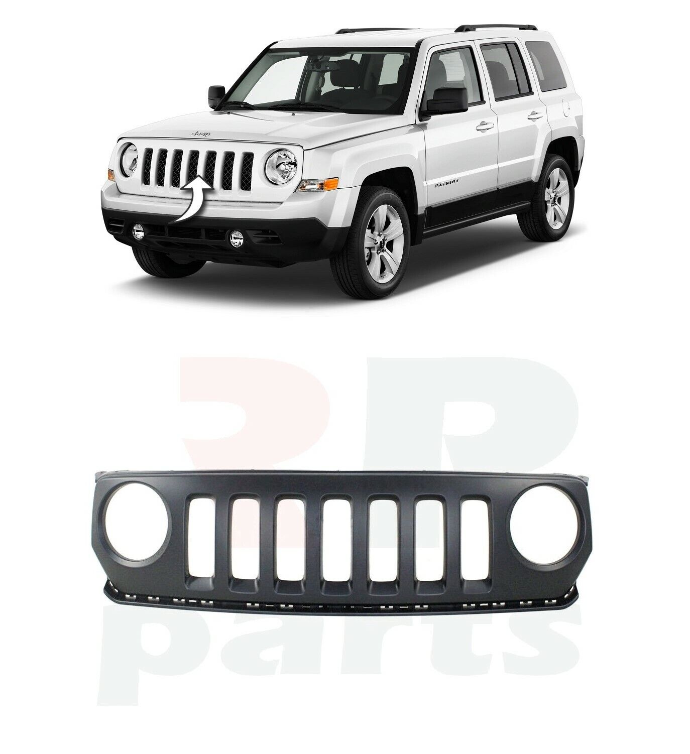 FOR JEEP PATRIOT 2011 - 2014 NEW FRONT BUMPER OUTER GRILLE FOR PAINTING |  eBay