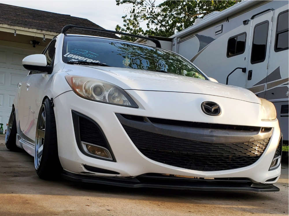 2011 Mazda 3 S with 18x9.5 AVID1 AV6 and Nitto 225x40 on Coilovers |  1597235 | Fitment Industries