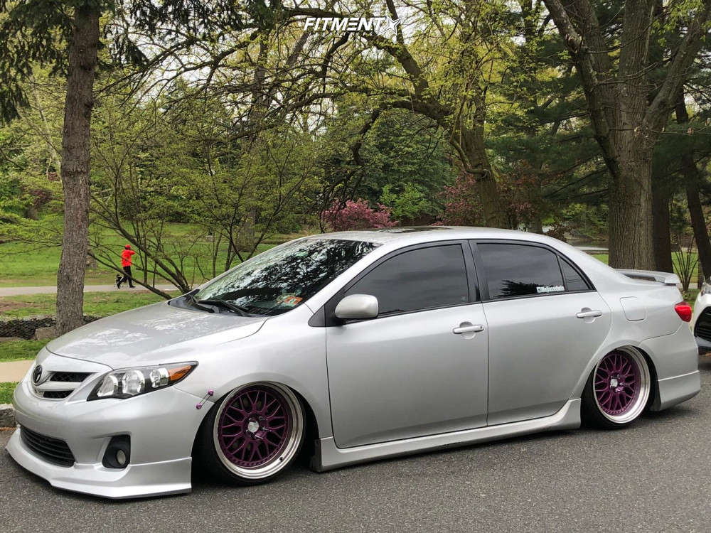 2011 Toyota Corolla S with 19x9.5 ESR Sr01 and Delinte 215x35 on Air  Suspension | 685282 | Fitment Industries