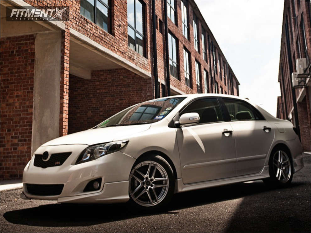 2009 Toyota Corolla S with 17x7.5 Enkei Sc37 and Falken 215x50 on Coilovers  | 329416 | Fitment Industries