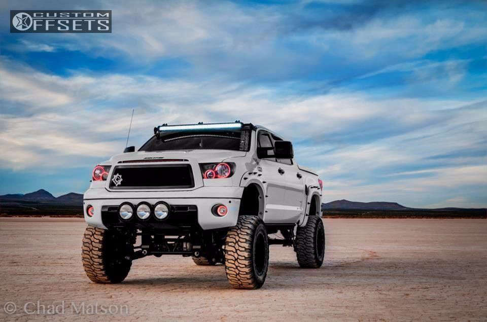2008 Toyota Tundra with 20x12 -44 Fuel Hostage and 37/13.5R20 Super Swamper  SS-M16 and Lifted >9" | Custom Offsets