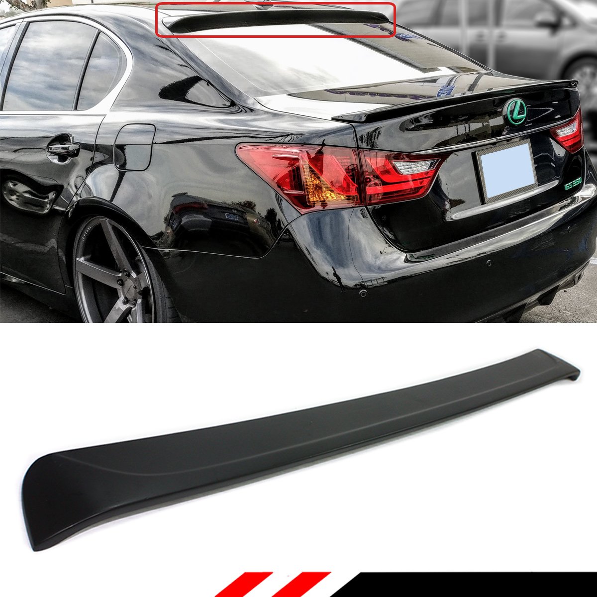 Amazon.com: Cuztom Tuning Fits for 2013-2016 Lexus GS350 GS450H GS200T GSF  F Sport Style Rear Roof Window Spoiler Wing : Automotive
