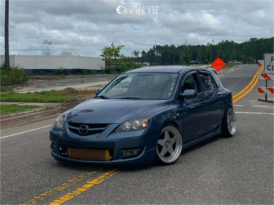 2007 Mazda MazdaSpeed3 with 18x9 12 Avant Garde M240 and 205/35R18 Falken  Atr Sport and Coilovers | Custom Offsets