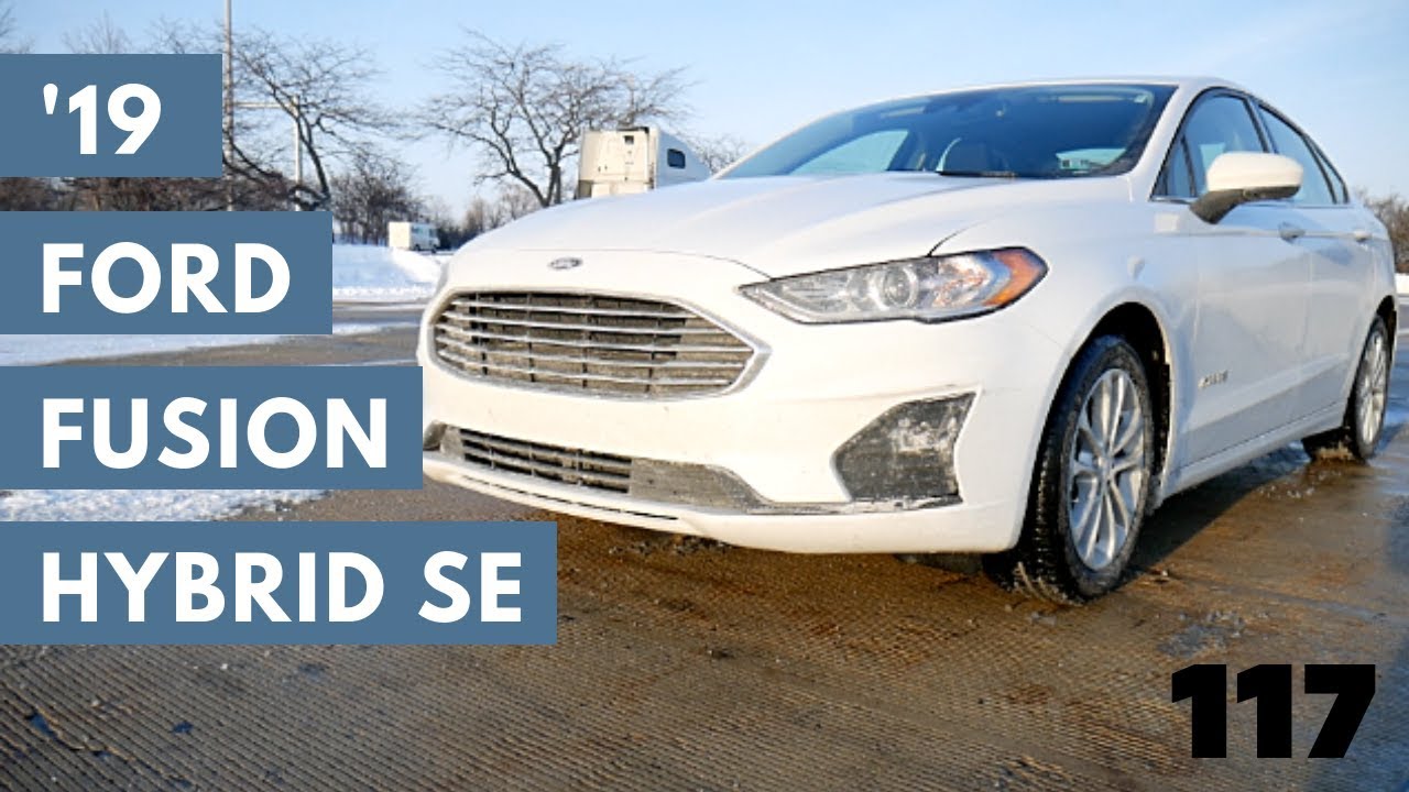 2019 Ford Fusion Hybrid SE // review, walk around, and test drive // 100  rental cars - YouTube