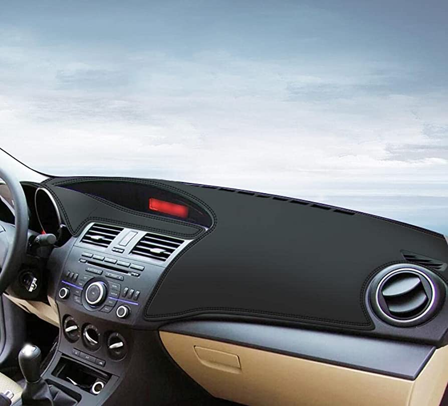 Amazon.com: Momoap Black Leather Car Dash Mat Dashboard Cover Dashmat  Interior Pad for Mazda 3 2010-2013 : Automotive