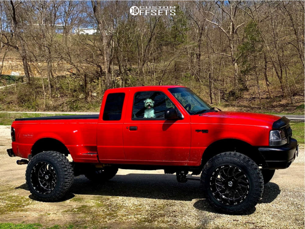 2000 Ford Ranger with 20x12 -44 TIS 544BM and 35/12.5R20 Fury Offroad  Country Hunter MTII and Suspension Lift 5" | Custom Offsets