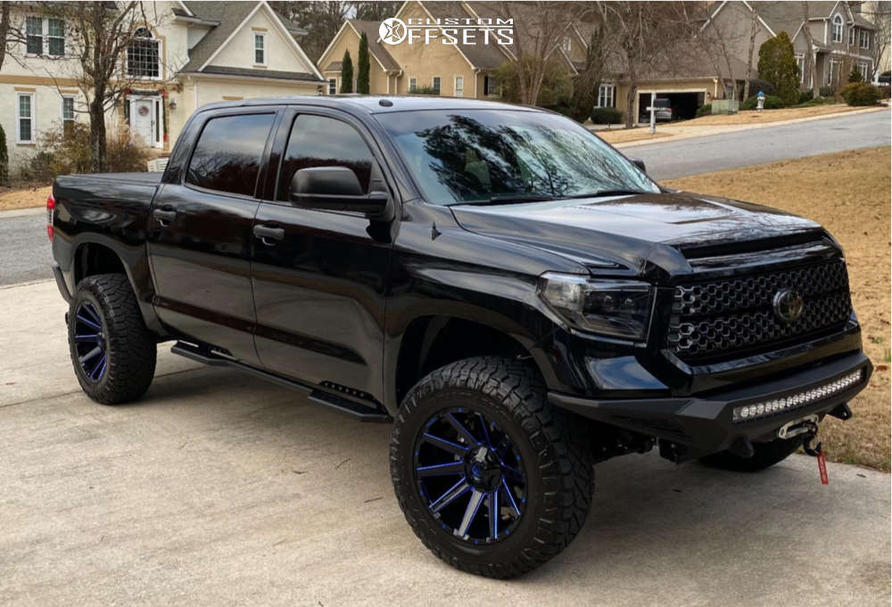 2018 Toyota Tundra with 20x10 -18 Fuel Contra and 285/65R20 Nitto Ridge  Grappler and Suspension Lift 3" | Custom Offsets