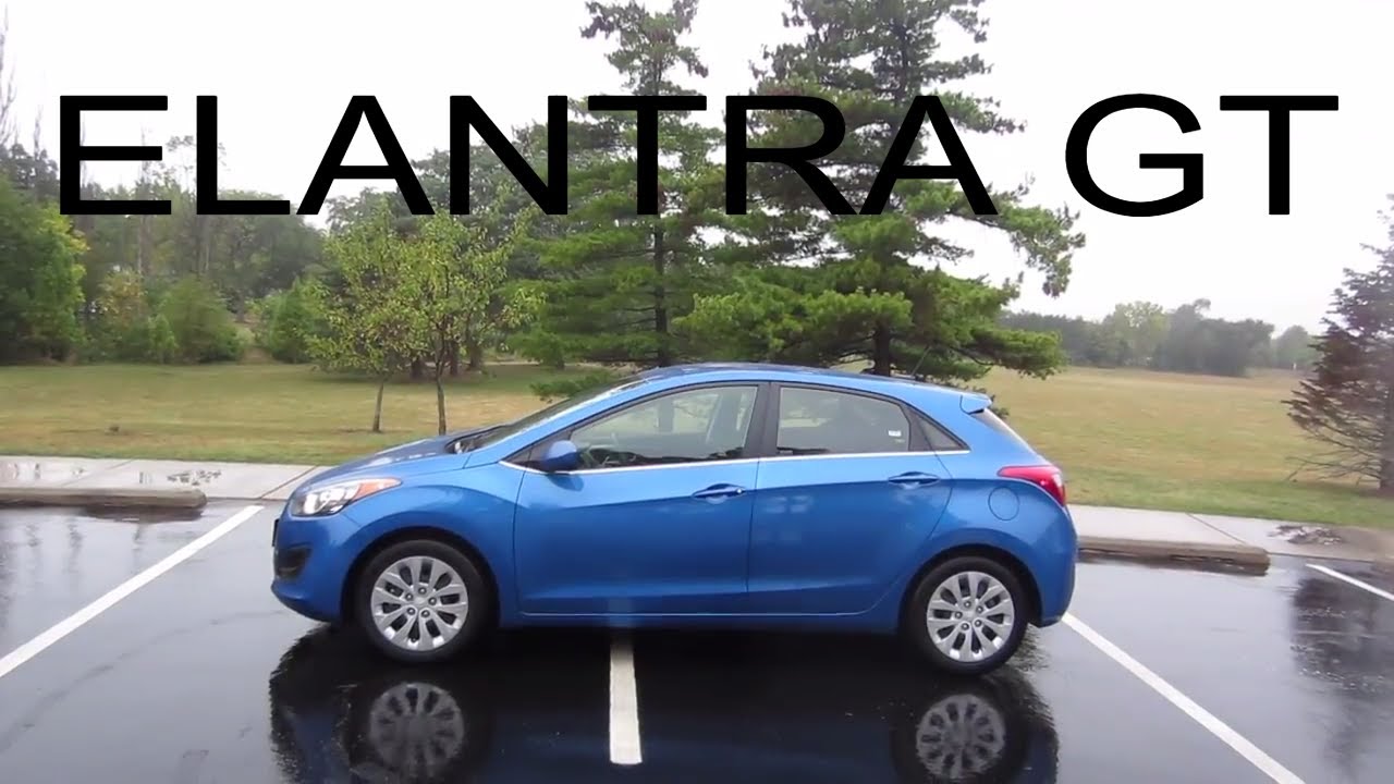 2017 Hyundai Elantra GT // review, walk around, and test drive // 100  rental cars - YouTube