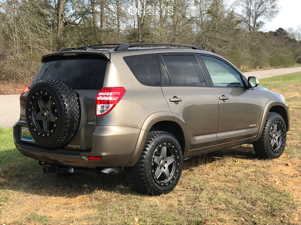 2010 Toyota RAV4 with 18x8.5 35 American Racing ATX Ax194 and 235/60R18  Atturo Trail Blade Xt and Lifted | Custom Offsets
