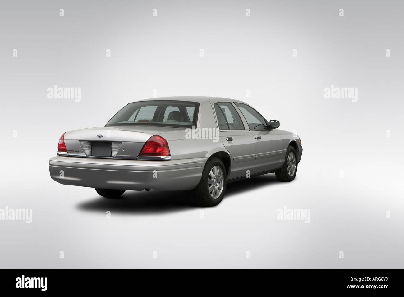 2007 Ford Crown Victoria LX in Silver - Rear angle view Stock Photo - Alamy