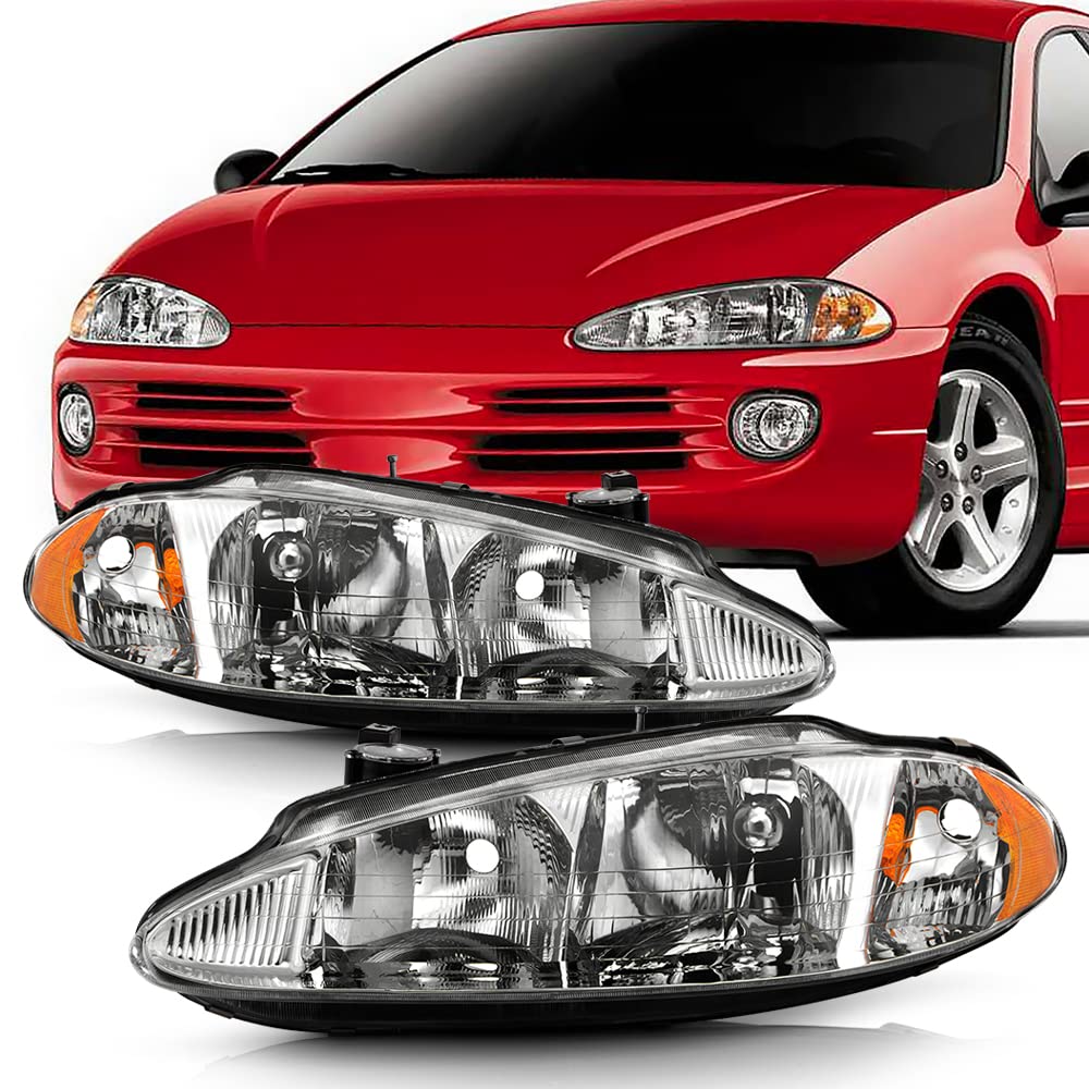 ACANII - For 1998-2004 Dodge Intrepid Factory Style Headlights Lamps Driver  + Passenger Side Replacement