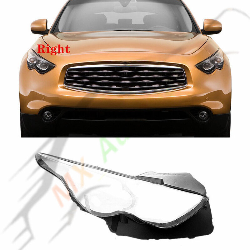 Replace For INFINITI FX50 2009-2013 Right Side Headlight Lens Cover+Seal  Glue- | eBay