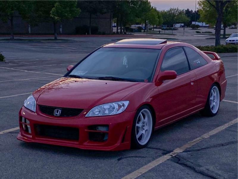 2004 Honda Civic with 17x7.5 40 Raceline 126 and 205/40R17 Federal SS595  and Coilovers | Custom Offsets