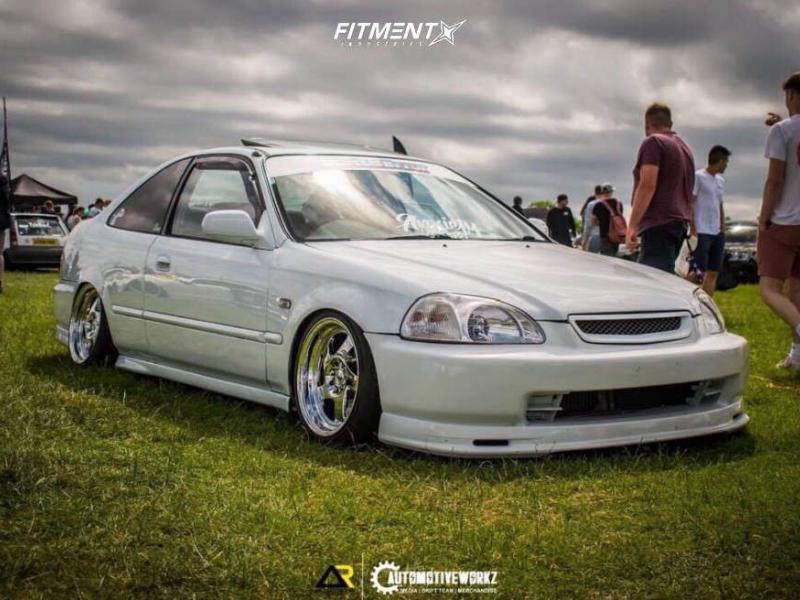 1997 Honda Civic EX with 16x8 Japan Racing Jr15 and Nankang 195x45 on  Coilovers | 758885 | Fitment Industries