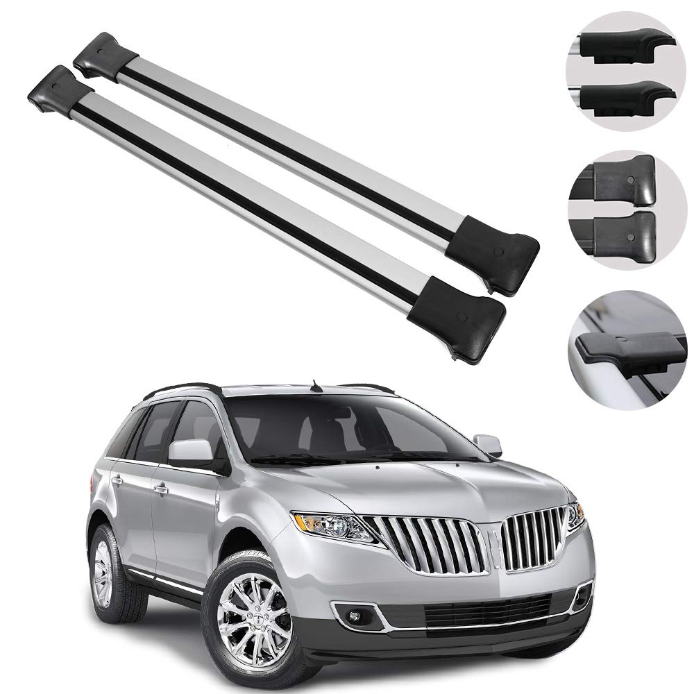 Roof Rack Cross Bars for Lincoln MKX 2010-2015 Silver Luggage Carrier  Crossbars