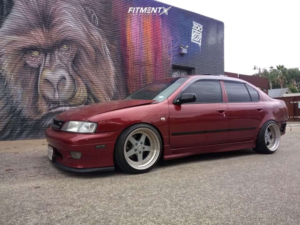 1999 INFINITI G20 Base with 17x11.5 Work Equip E05 and Ironman 235x45 on  Coilovers | 621305 | Fitment Industries