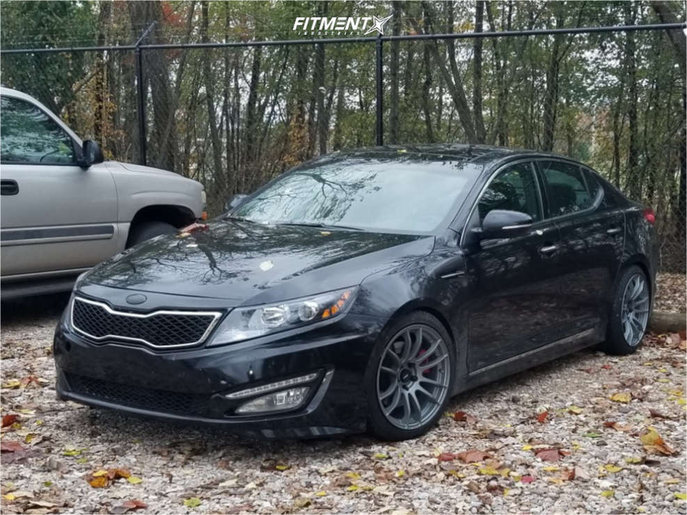 2013 Kia Optima SXL with 18x8.5 AVID1 AV20 and Achilles 215x45 on Lowering  Springs | 856624 | Fitment Industries