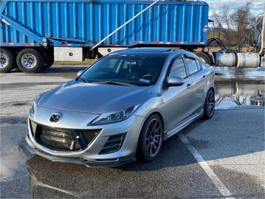2011 Mazda 3 with 18x8 42 XXR 527 and 235/40R18 Toyo Tires Extensa Hp and  Lowering Springs | Custom Offsets