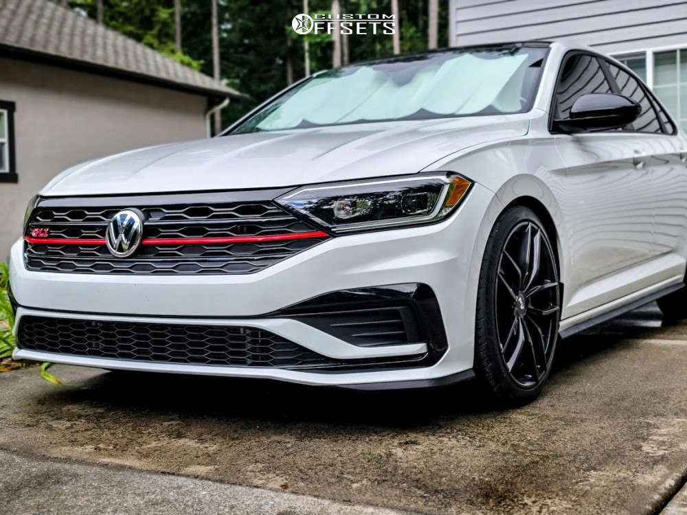 2021 Volkswagen Jetta with 19x8.5 35 Niche Vosso and 225/40R19 Continental  Extreme Contact DWS06 and Lowering Springs | Custom Offsets