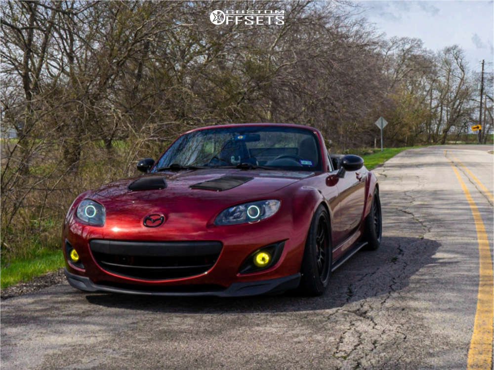 2011 Mazda MX-5 Miata with 17x9 45 Enkei RPF1 and 235/40R17 Federal SS595  and Coilovers | Custom Offsets
