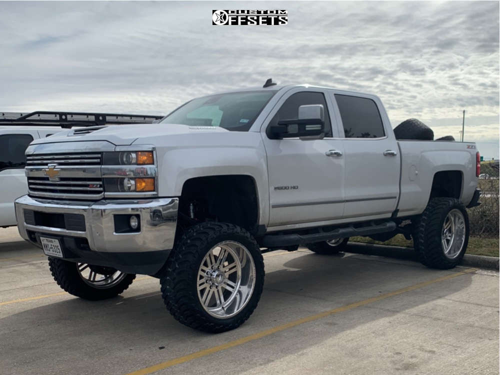 2017 Chevrolet Silverado 2500 HD with 24x12 -40 American Force Alpha SF and  37/13.5R24 Fury Offroad Country Hunter MTII and Suspension Lift 6" | Custom  Offsets