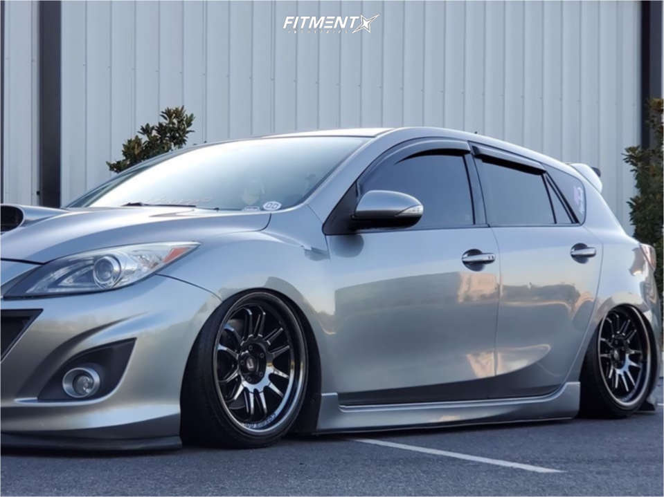 2011 Mazda 3 Mazdaspeed with 18x9 Cosmis Racing Xt-206r and Nankang 225x40  on Air Suspension | 1594077 | Fitment Industries