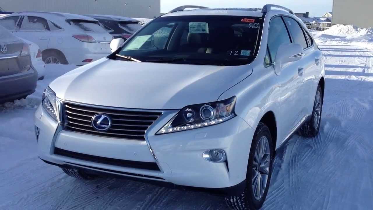 2014 Lexus RX 450h Hybrid AWD in White Touring Package Review - YouTube
