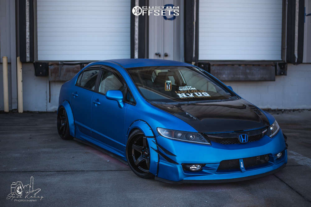 2011 Honda Civic with 18x10 25 XXR 555 and 225/35R18 Federal 595 Rs-rr and  Coilovers | Custom Offsets