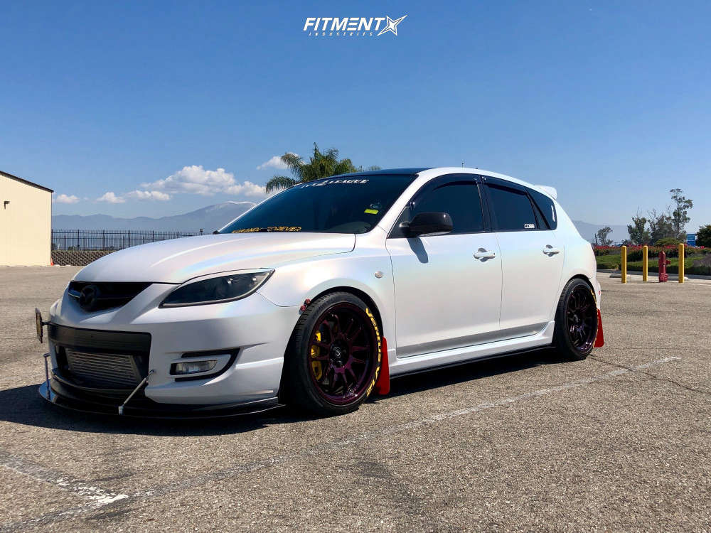 2008 Mazda MazdaSpeed3 Base with 18x9 Cosmis Racing XT-206R and Hankook  245x40 on Coilovers | 710585 | Fitment Industries