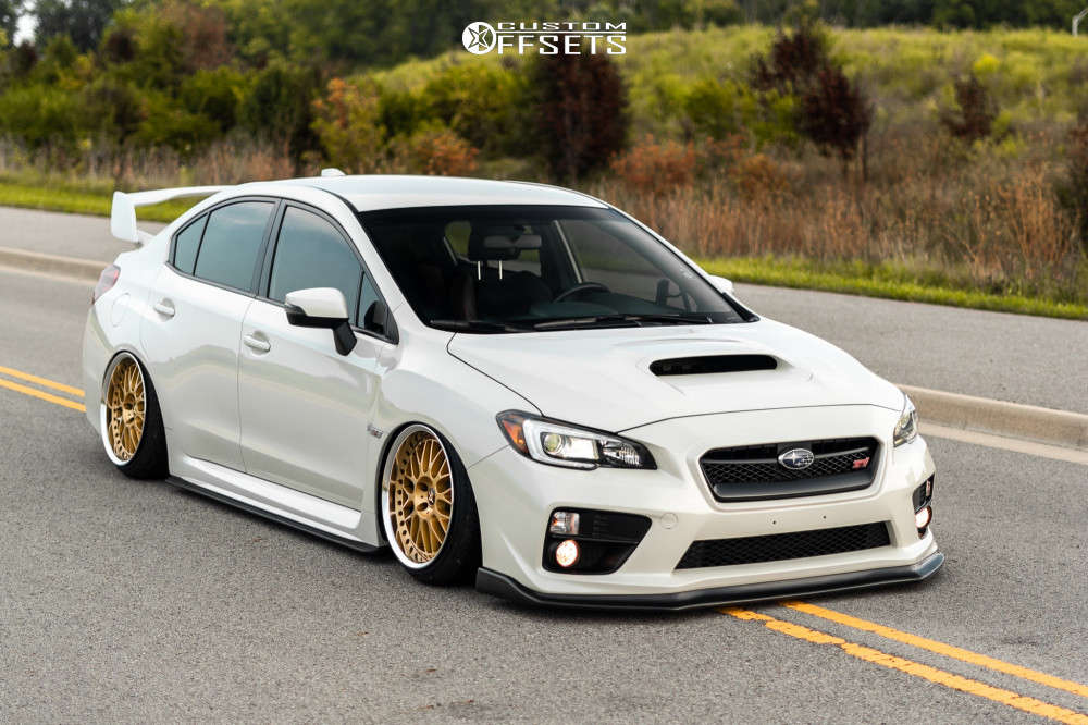 2017 Subaru WRX STI with 18x10.5 28 Work Vs Xx and 225/35R18 Federal SS595  and Air Suspension | Custom Offsets