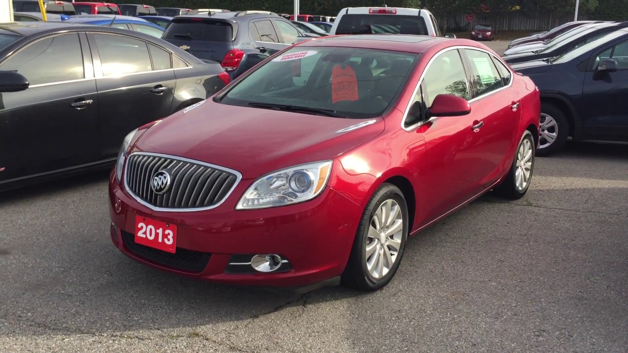 2013 Buick Verano Crystal Red Tintcoat Roy Nichols Motors Courtice ON -  YouTube