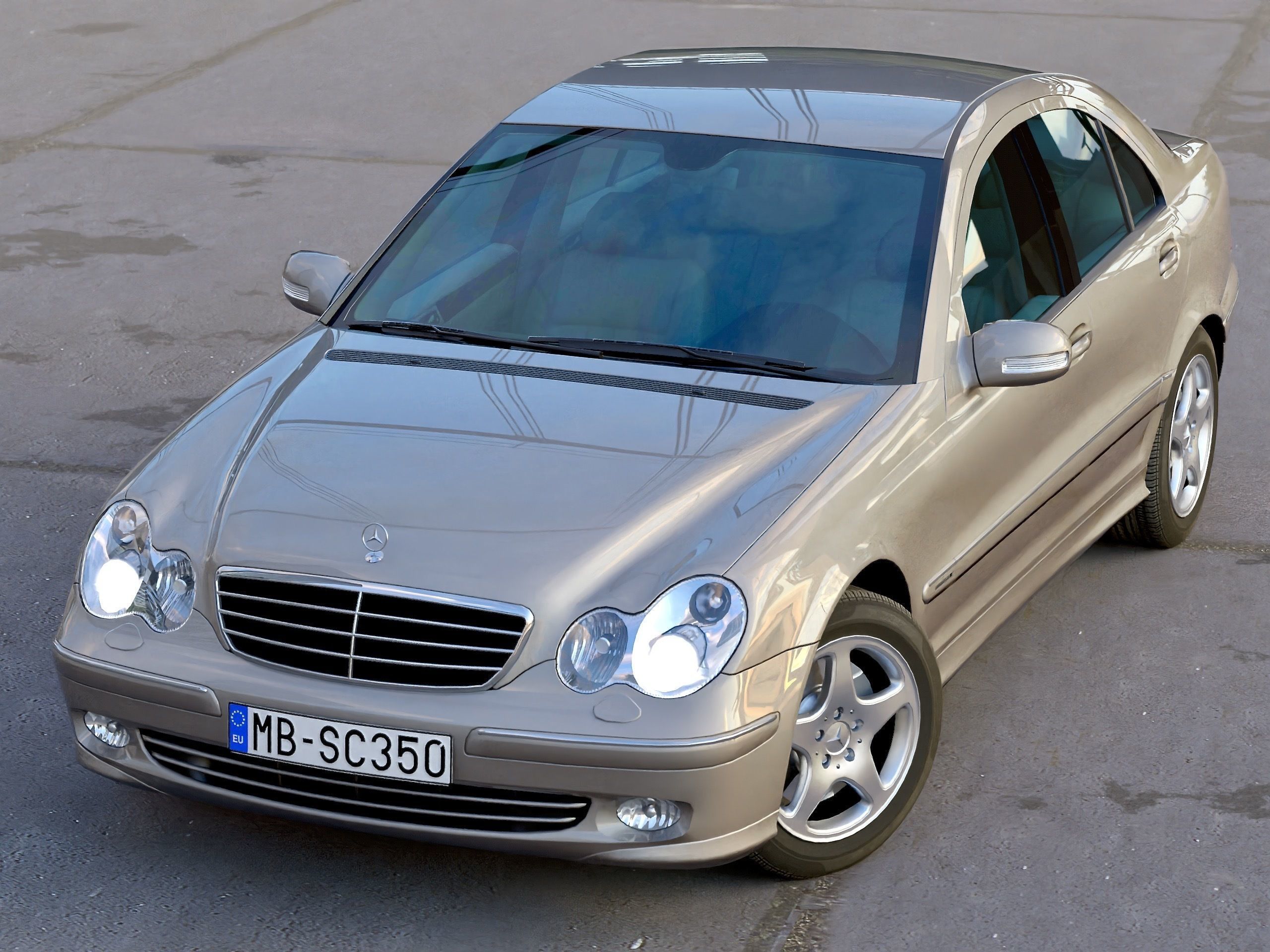 Mercedes-Benz C-class 2006 3D model animated rigged | CGTrader