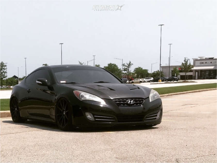 2010 Hyundai Genesis Coupe 3.8 Grand Touring with 20x9.5 Asanti Black  Abl-20 and Lexani 245x20 on Air Suspension | 711893 | Fitment Industries
