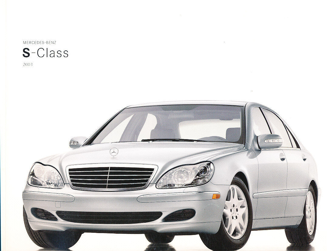 2003 Mercedes Benz S-Class 38-page Sales Brochure Catalog S500 S600 S55 AMG  S430 | eBay