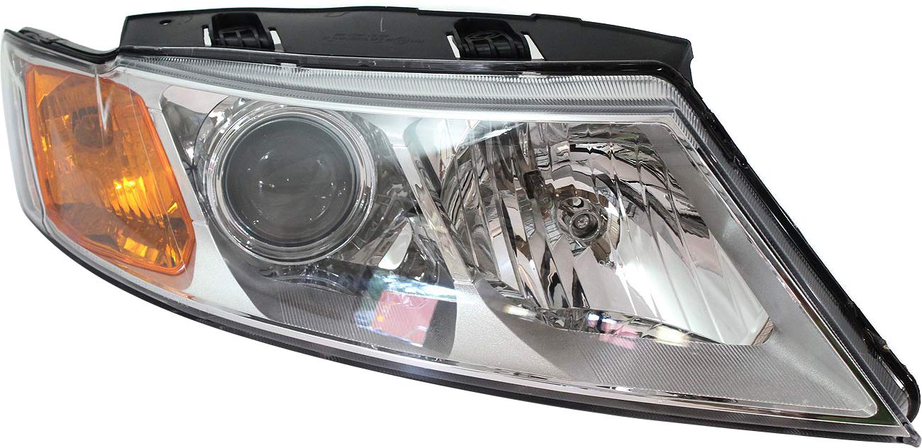 Headlight for KIA OPTIMA 2009-2010 RH Assembly Halogen Chrome Interior  Composite Type New Body Style