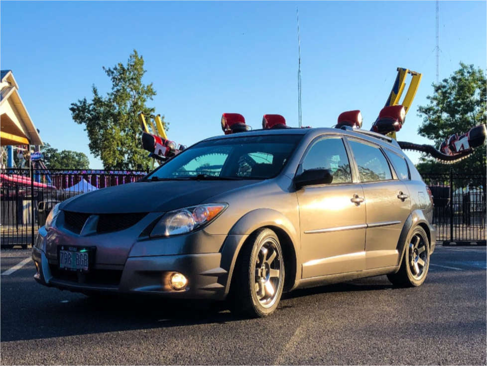 2004 Pontiac Vibe with 17x8 35 AVID1 AV6 and 225/45R17 Toyo Tires Extensa  Hp Ii and Coilovers | Custom Offsets