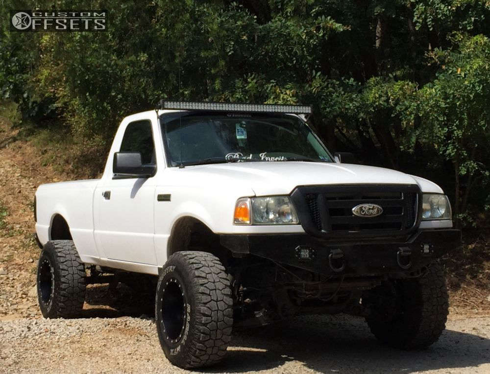 2006 Ford Ranger with 15x10 -43 Fuel Revolver and 31/10.5R15 Multi Mile  Wild Country and Leveling Kit & Body Lift | Custom Offsets