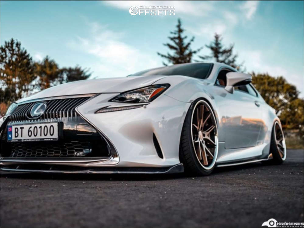 2017 Lexus RC300 with 20x10.5 25 Ferrada FR2 and 255/35R20 Falken Azenis  Fk450 and Air Suspension | Custom Offsets