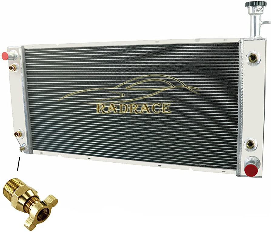 RadRace Aluminum Radiator for 2004-2016 Chevy Express 2500/3500 2009-2014  Express 4500 04-14 GMC Savana 2500/04-13 Savana 3500 4 Row Core Radiators