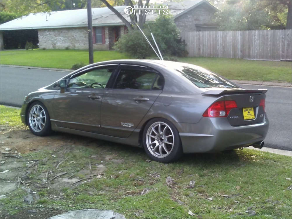 2007 Honda Civic with 17x7 40 Katana Kr19 and 195/30R17 Falken Fk453 and  Coilovers | Custom Offsets